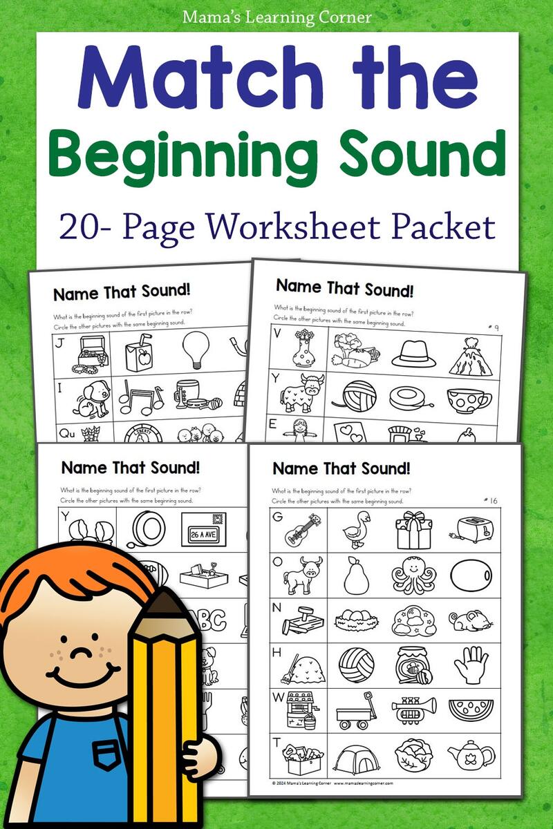 Beginning Sounds Worksheets Match The Picture Mamas Learning Corner