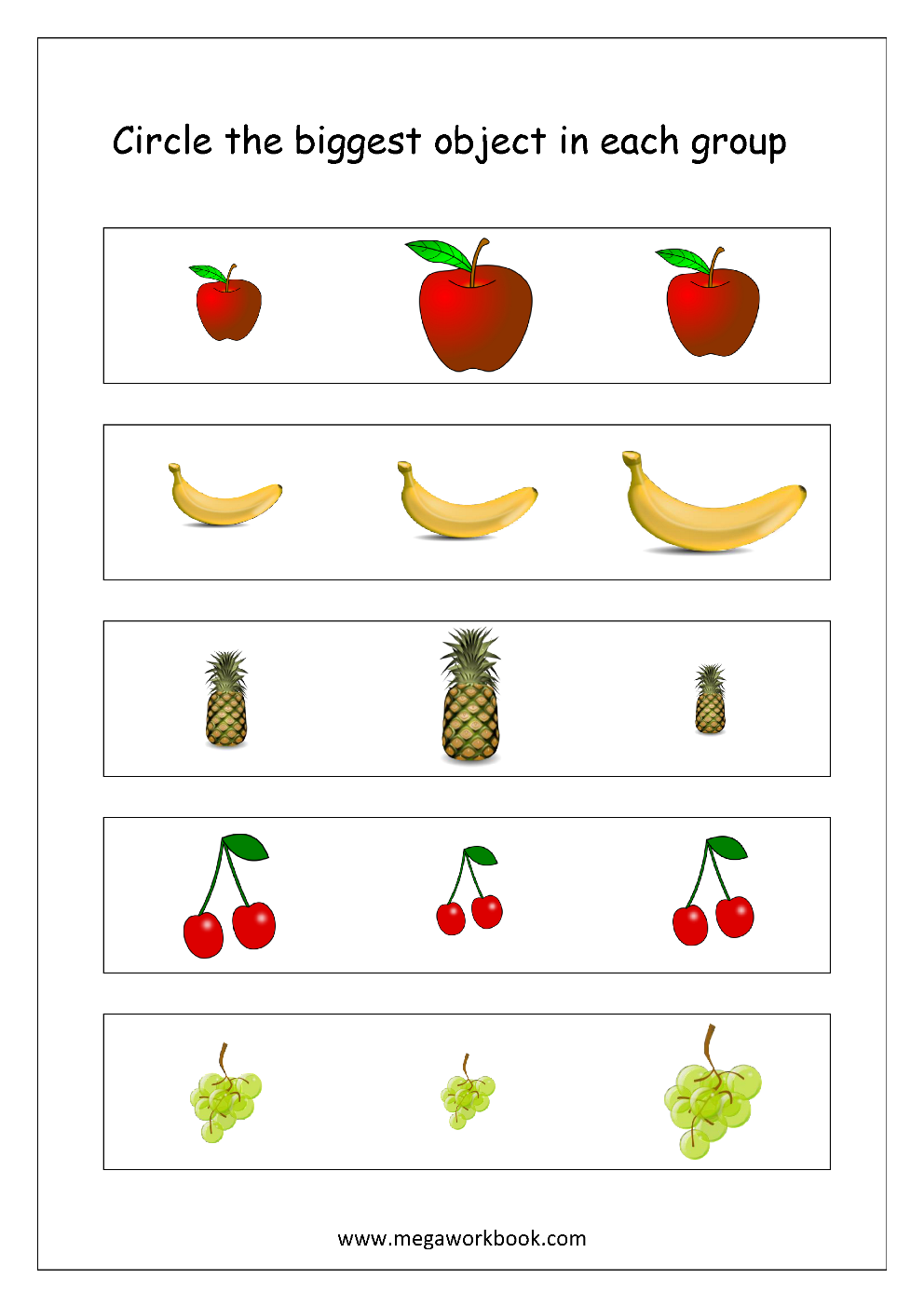 Big And Small Worksheets Size Comparison Worksheets For Preschool Kindergarten MegaWorkbook Big And Small Worksheets Size Comparison Worksheets For Preschool Kindergarten MegaWorkbook