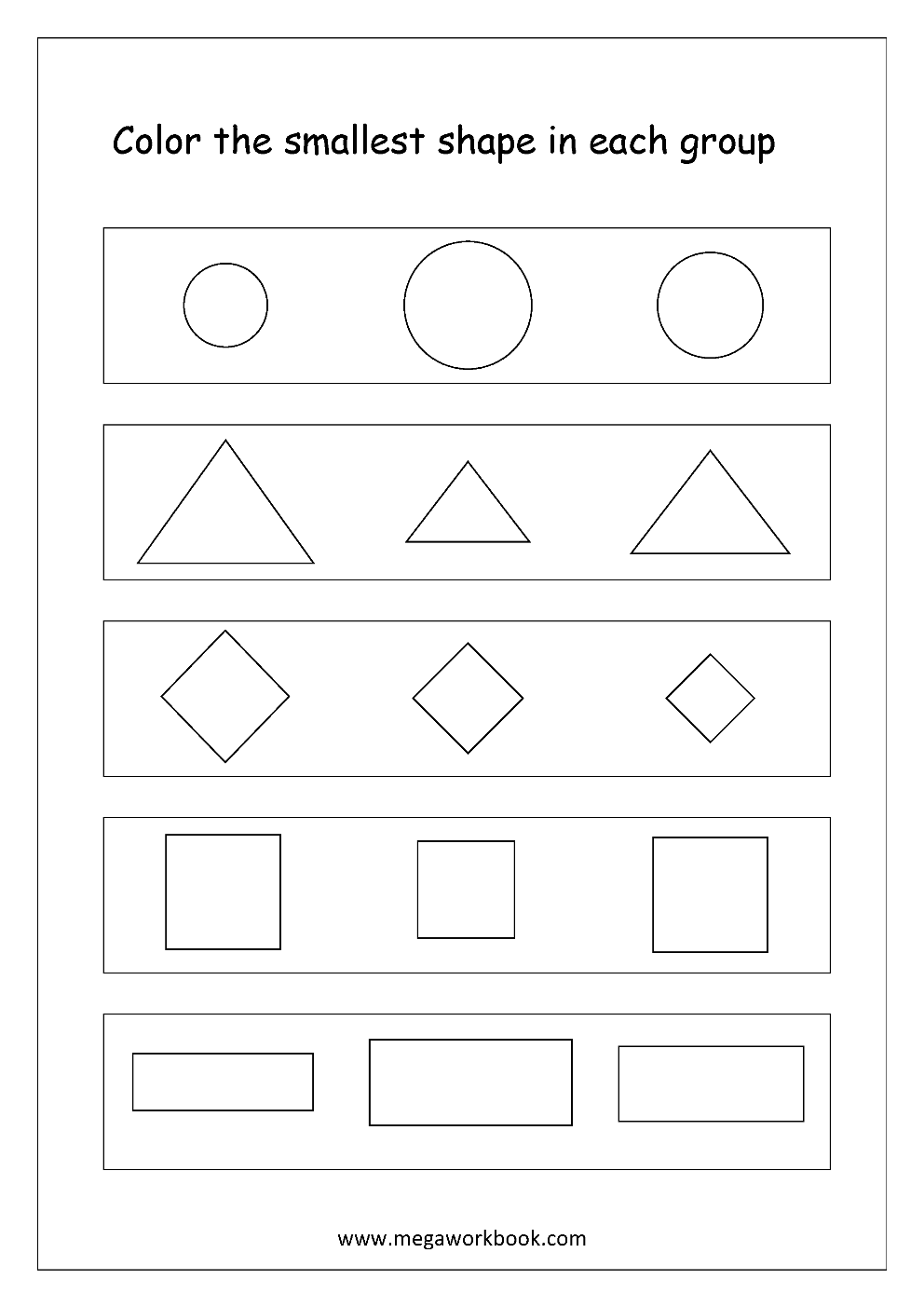 Big And Small Worksheets Size Comparison Worksheets For Preschool Kindergarten MegaWorkbook Big And Small Worksheets Size Comparison Worksheets For Preschool Kindergarten MegaWorkbook