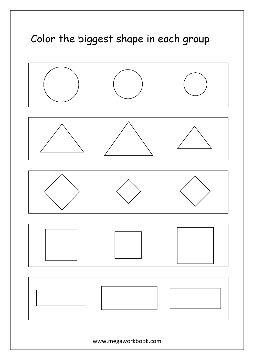 Big And Small Worksheets Size Comparison Worksheets For Preschool Kindergarten MegaWorkbook Big And Small Worksheets Size Comparison Worksheets For Preschool Kindergarten MegaWorkbook
