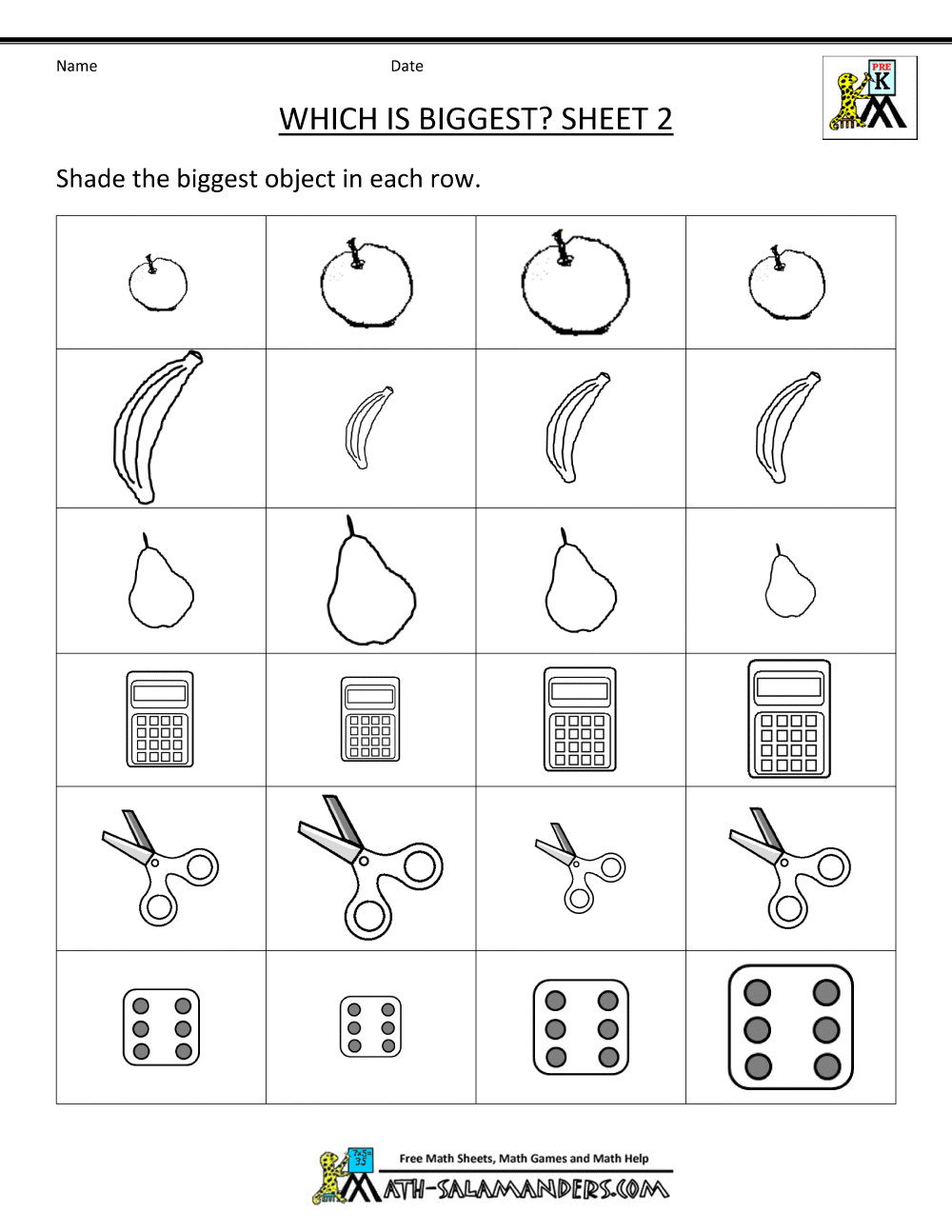 Big Bigger Biggest Worksheet Big Bigger Biggest Free Printable The Teaching Aunt