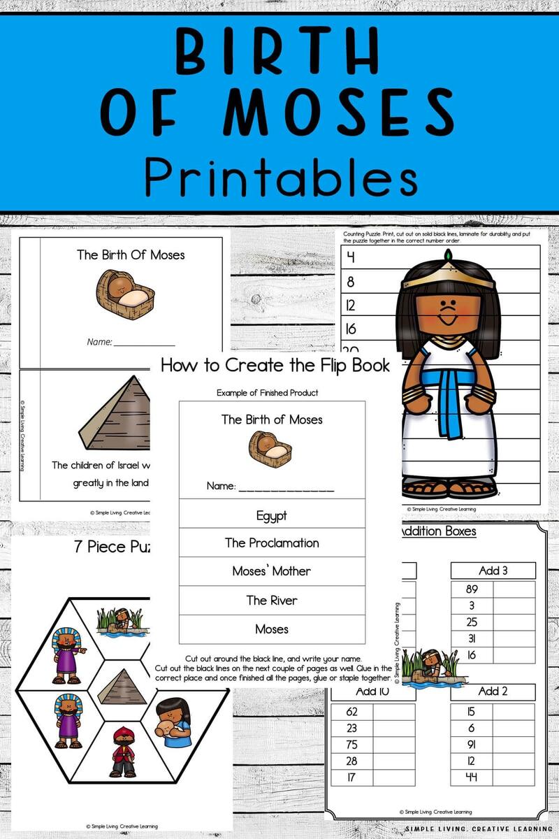 Birth Of Moses Printables Birth Of Moses Printables