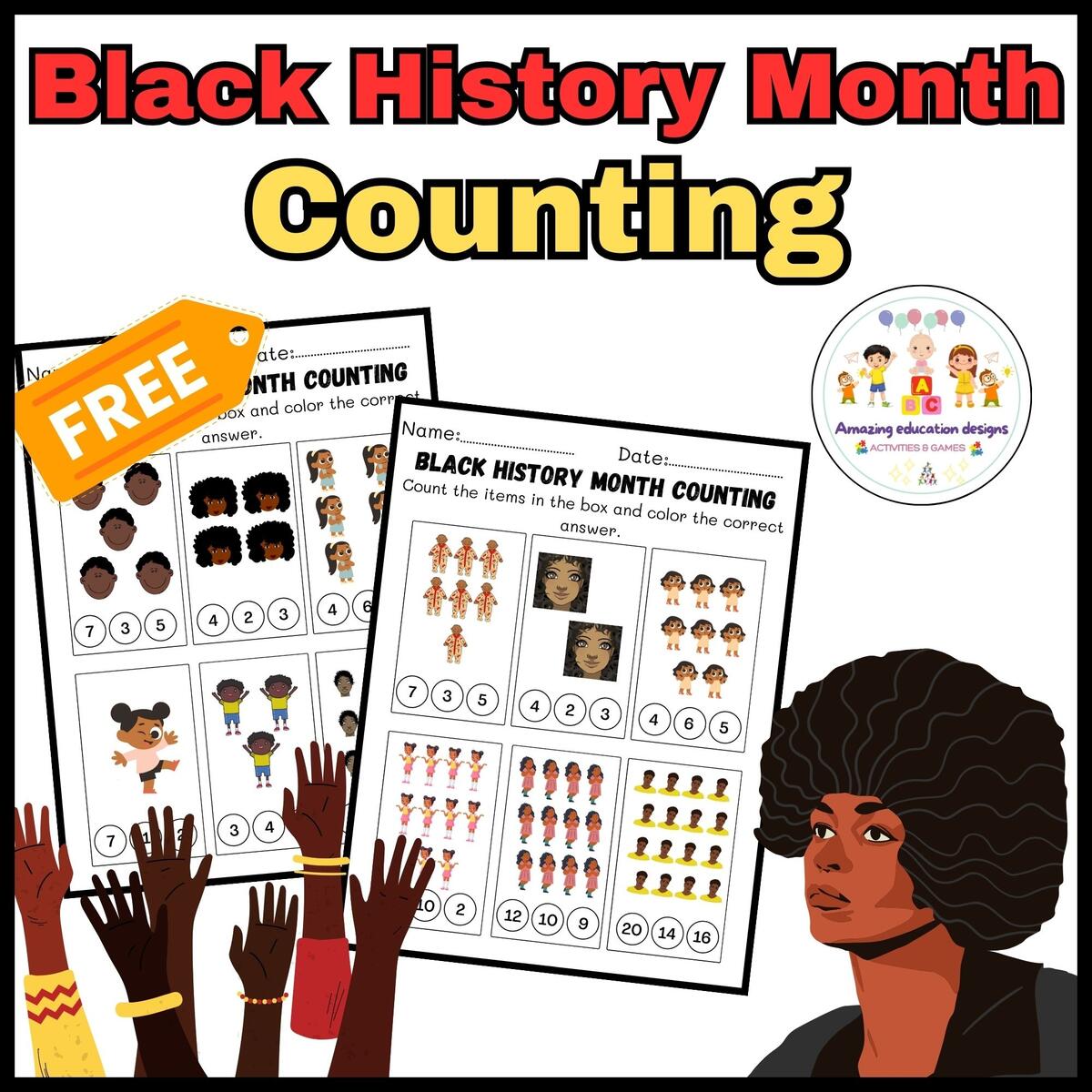 Black History Month FREE Activities Worksheets Counting Numbers Made By Teachers Black History Month FREE Activities Worksheets Counting Numbers Made By Teachers