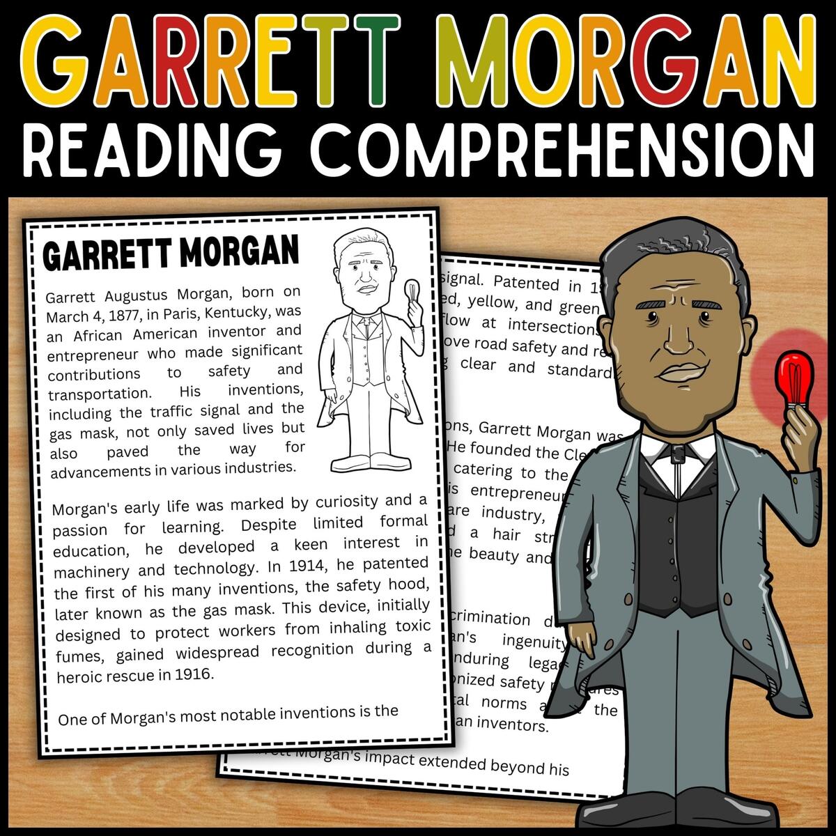 Black History Month Garrett Morgan Reading Comprehension Passage Questions Made By Teachers