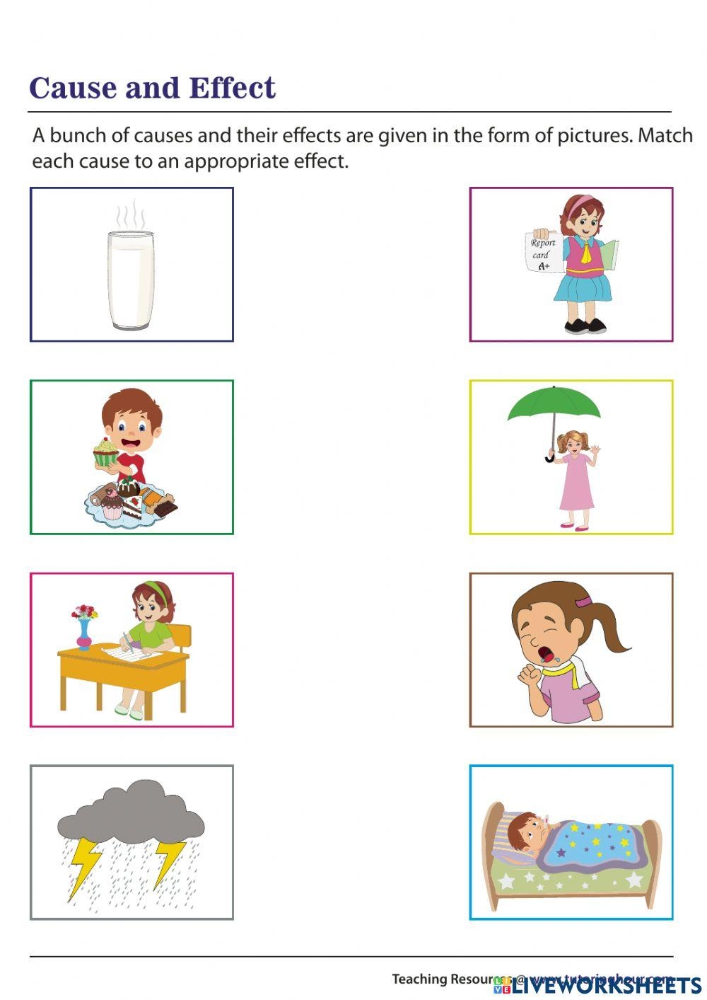 Cause And Effect Interactive Worksheet For 4 Worksheets Library