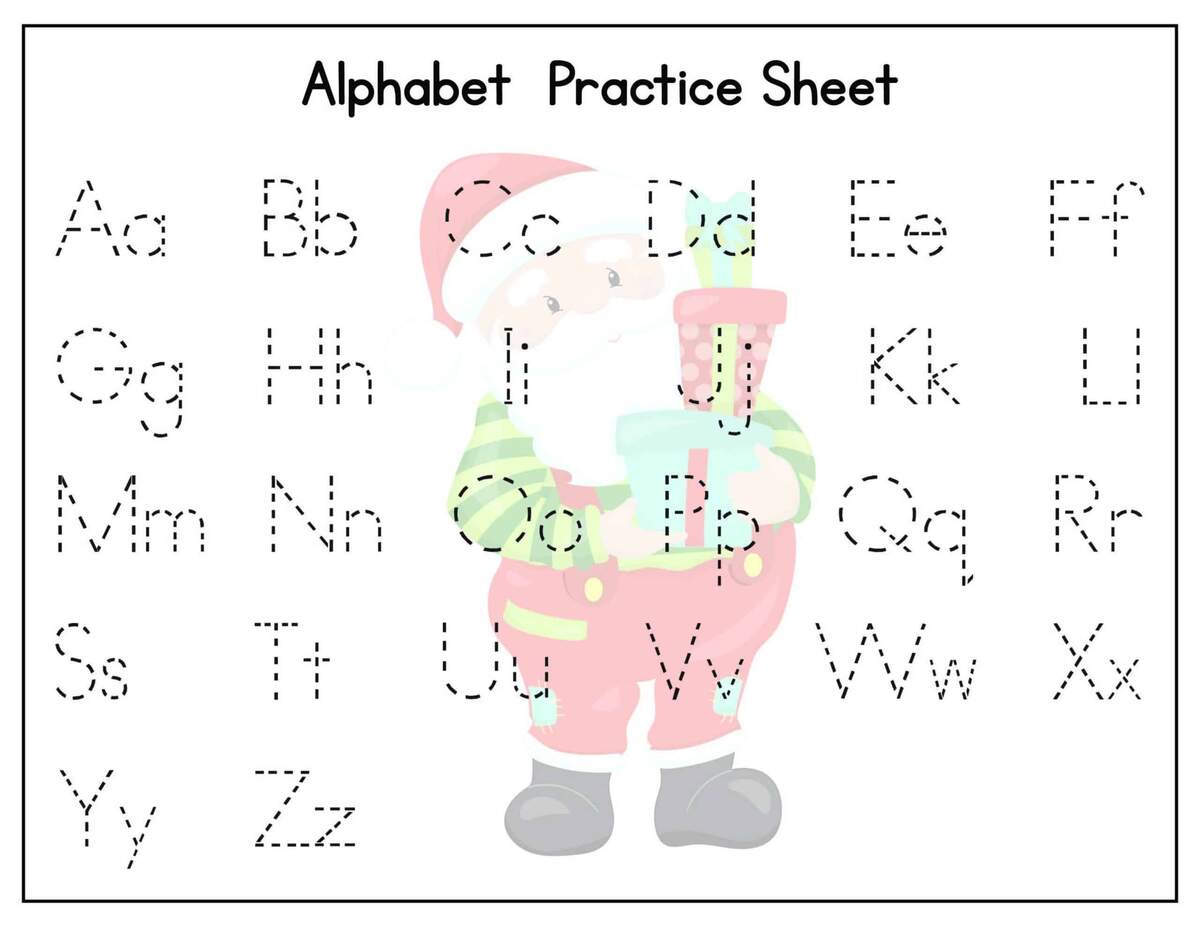 Christmas Alphabet Tracing Worksheets Kids Activity Zone Christmas A Z Worksheets Alphabet Tracing Find The Letter No Prep Made By Teachers