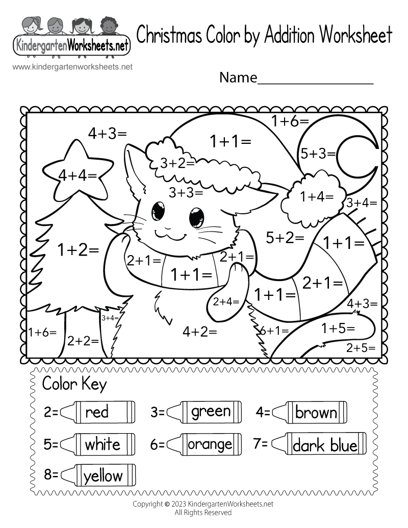 Free Christmas Math Worksheets For Kindergarten Eduflakes