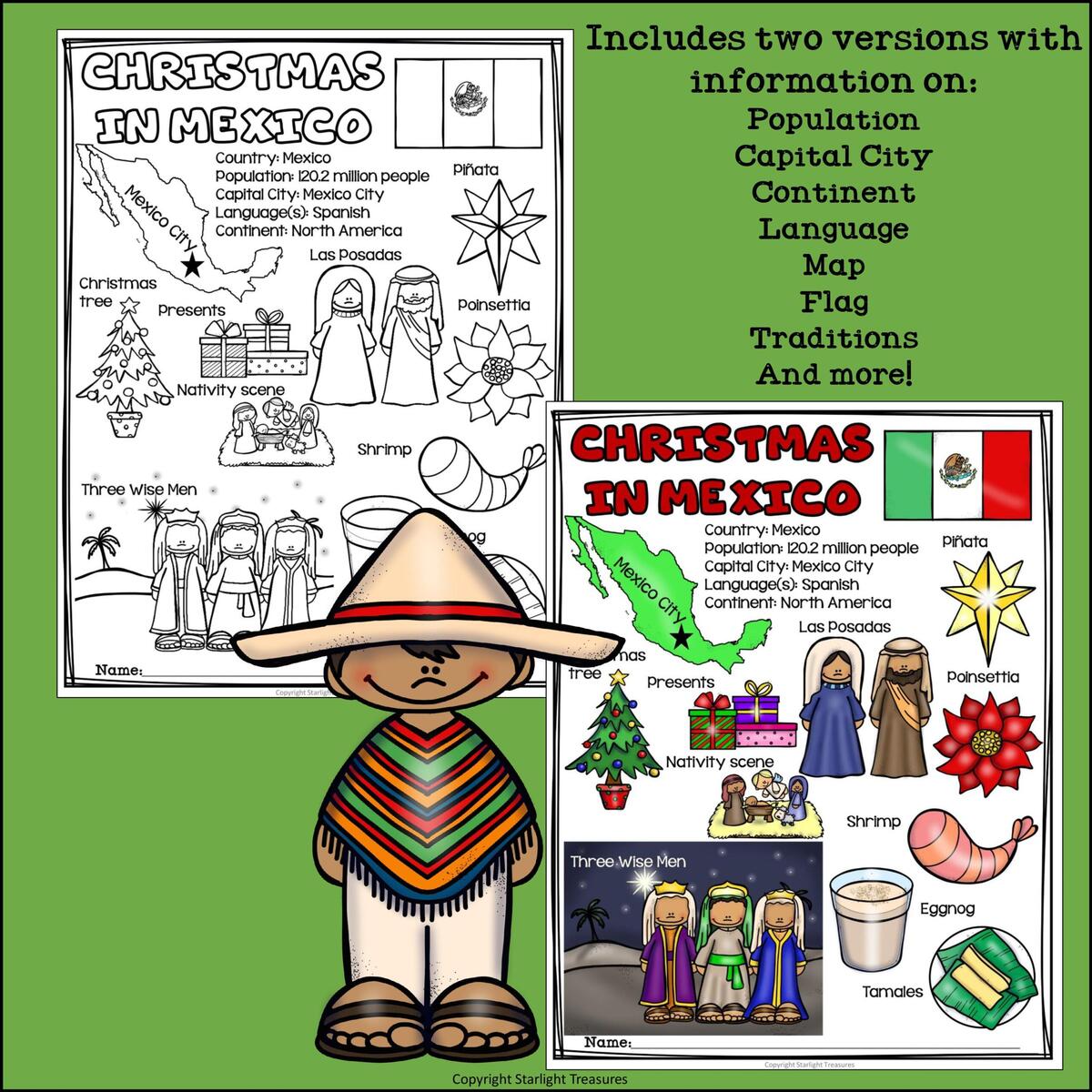 Christmas In Mexico Fact Sheet For Early Readers Classful Christmas In Mexico Fact Sheet For Early Readers Classful