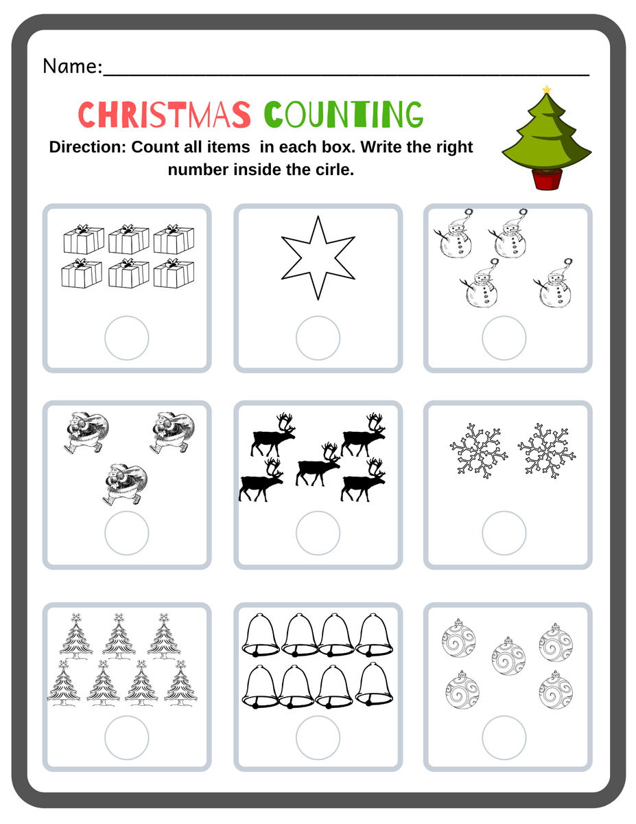 Christmas Preschool Math Activity Made By Teachers