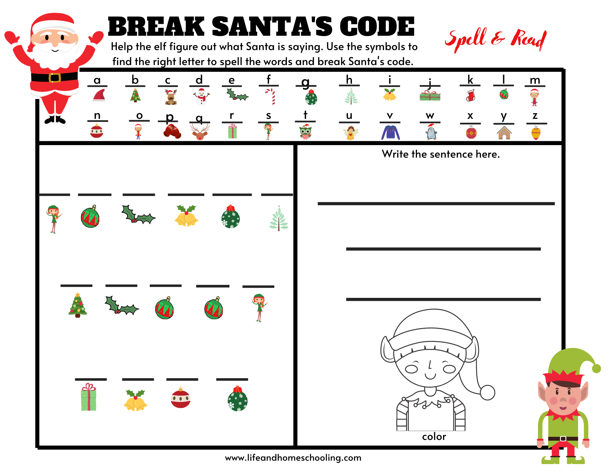 Christmas Spelling And Writing Activity Made By Teachers