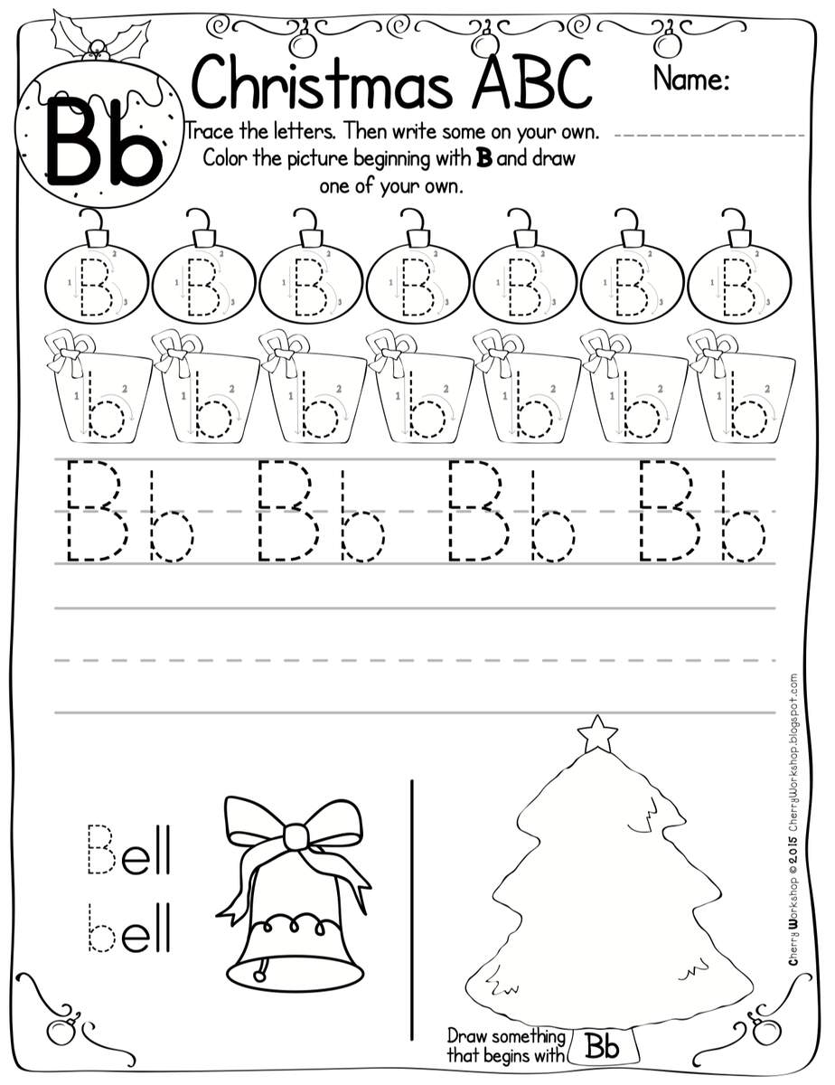 Christmas Themed ABC Pracitce Worksheets By Teach Simple Christmas Themed ABC Pracitce Worksheets By Teach Simple