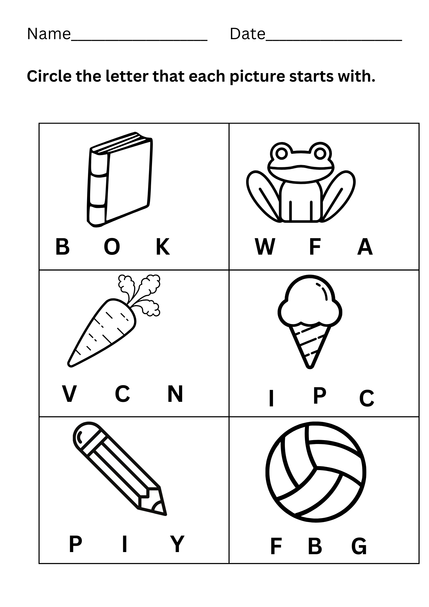 Beginning Sounds Worksheets Superstar Worksheets