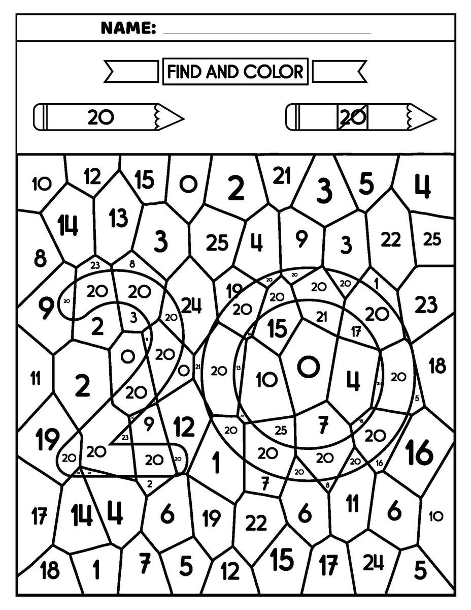 Cat Color By Number Worksheet Free Printable Digital PDF