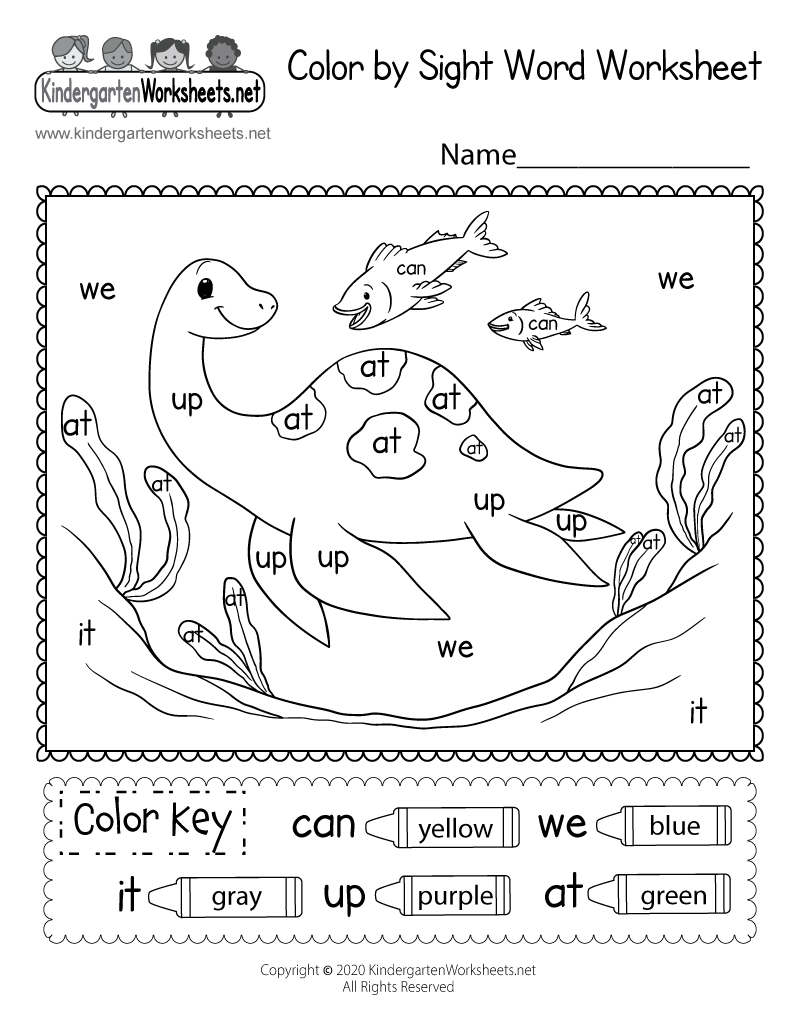 Color By Sight Word Worksheet Free Printable Digital PDF Colors Worksheet For Nursery And Kindergarten Free Printable PDF For Kids A To Z Worksheet