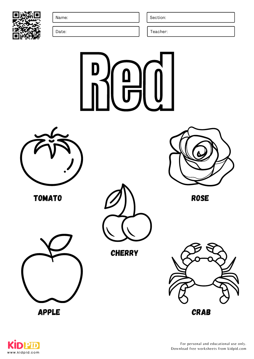 Color Recognition Kindergarten Activity Worksheet Kidpid Color Recognition Kindergarten Activity Worksheet Kidpid