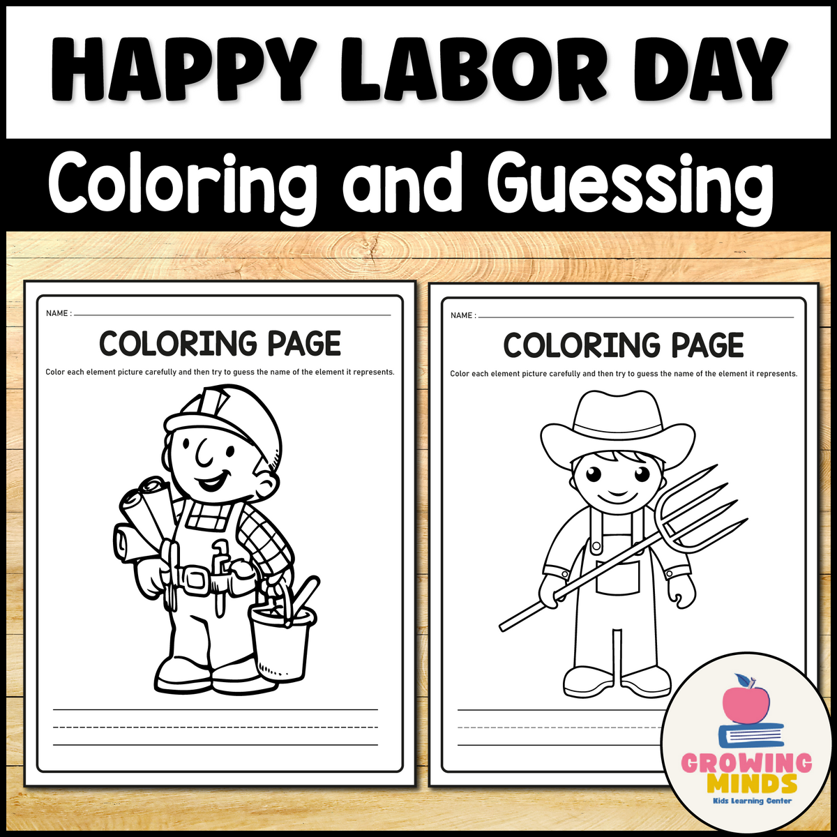 Community Helpers Craft And Color Activities For Labor Day PreK Kindergarten Made By Teachers