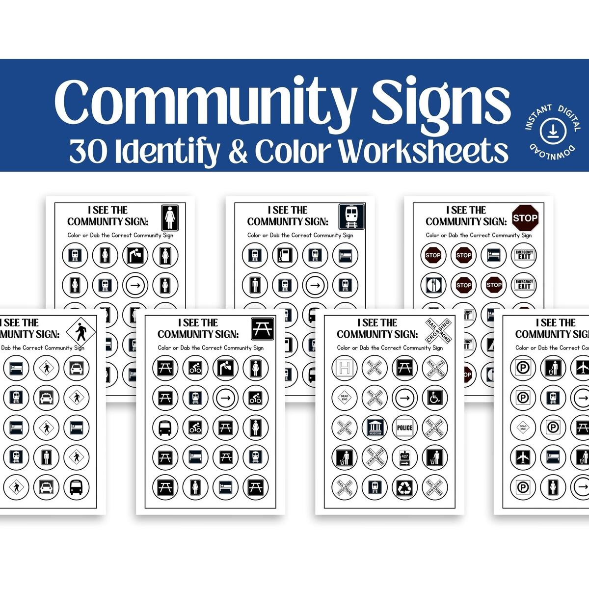 Community Sign Worksheets Life Skills Worksheets Kindergarten Worksheets Special Education Homeschool Autism Dab Marker Dot Marker Etsy Australia Community Sign Worksheets Life Skills Worksheets Kindergarten Worksheets Special Education Homeschool Autism Dab Marker Dot Marker Etsy Australia