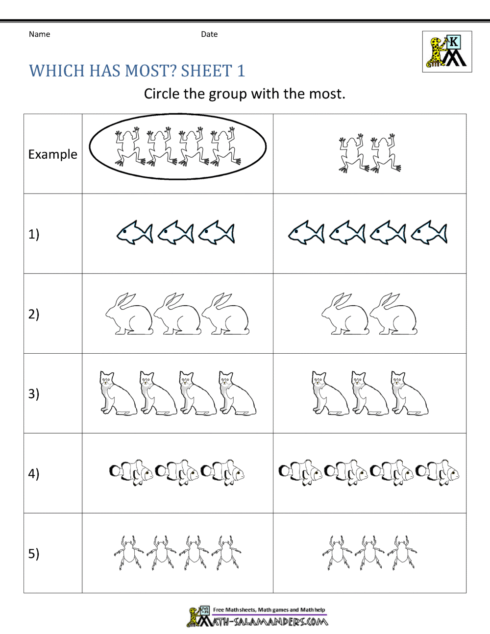 Comparing Numbers Worksheet Comparing Numbers And Amounts Up To 10 Comparing Numbers Worksheet Comparing Numbers And Amounts Up To 10