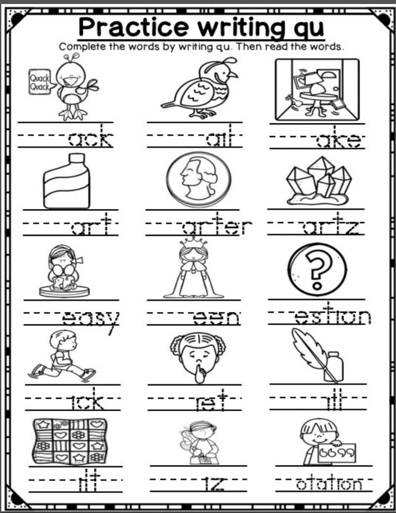 Consonant Digraph Qu Word Work No Prep Made By Teachers Consonant Digraph Qu Word Work No Prep Made By Teachers