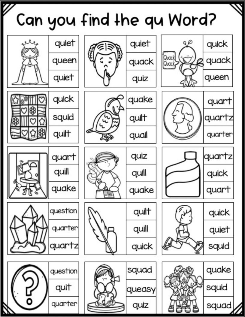 Consonant Digraph Qu Word Work No Prep Made By Teachers 11 Letter Q Worksheets Free Printables Literacy Learn