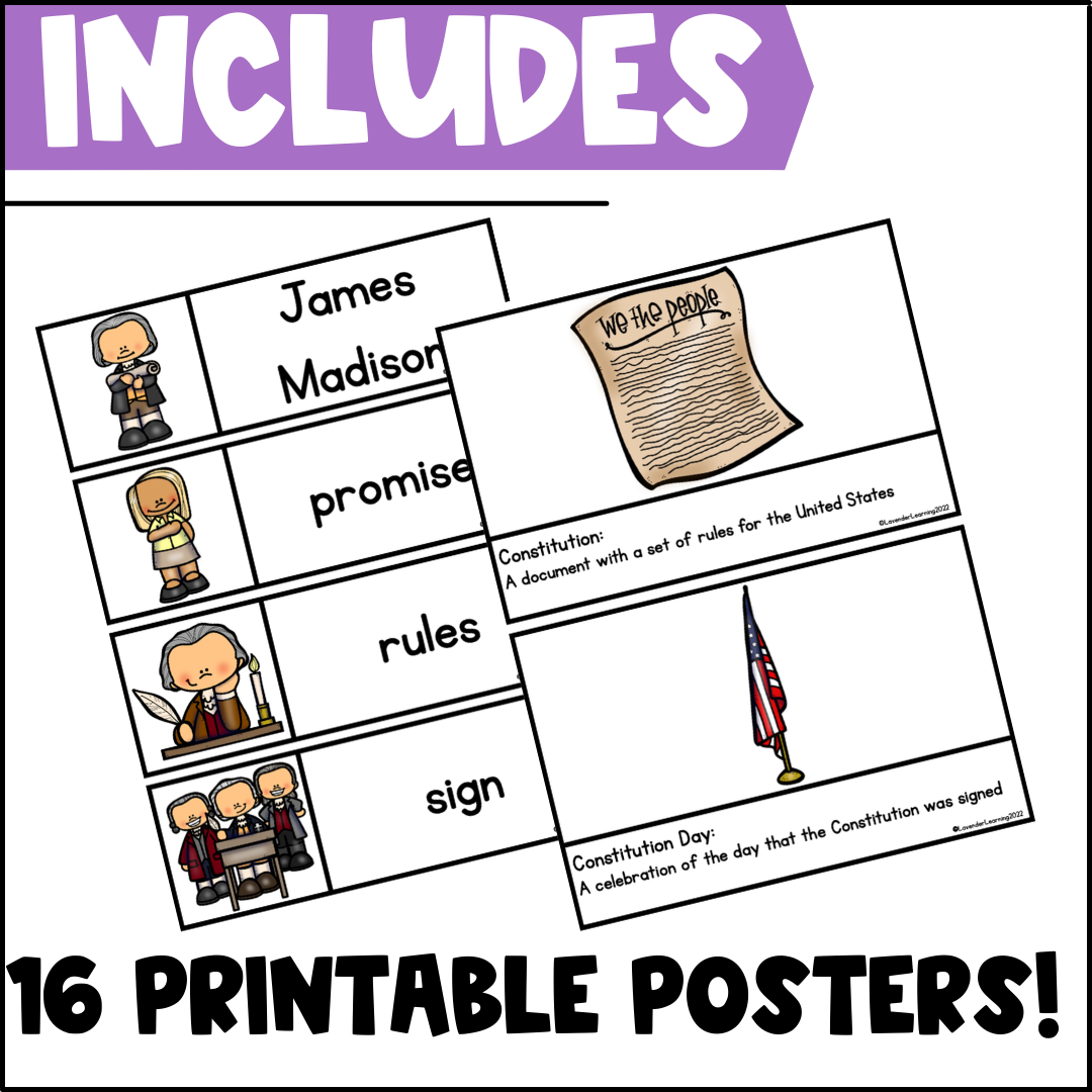 Constitution Day Activities For Kindergarten 1st Grade Worksheet Word Search Classful