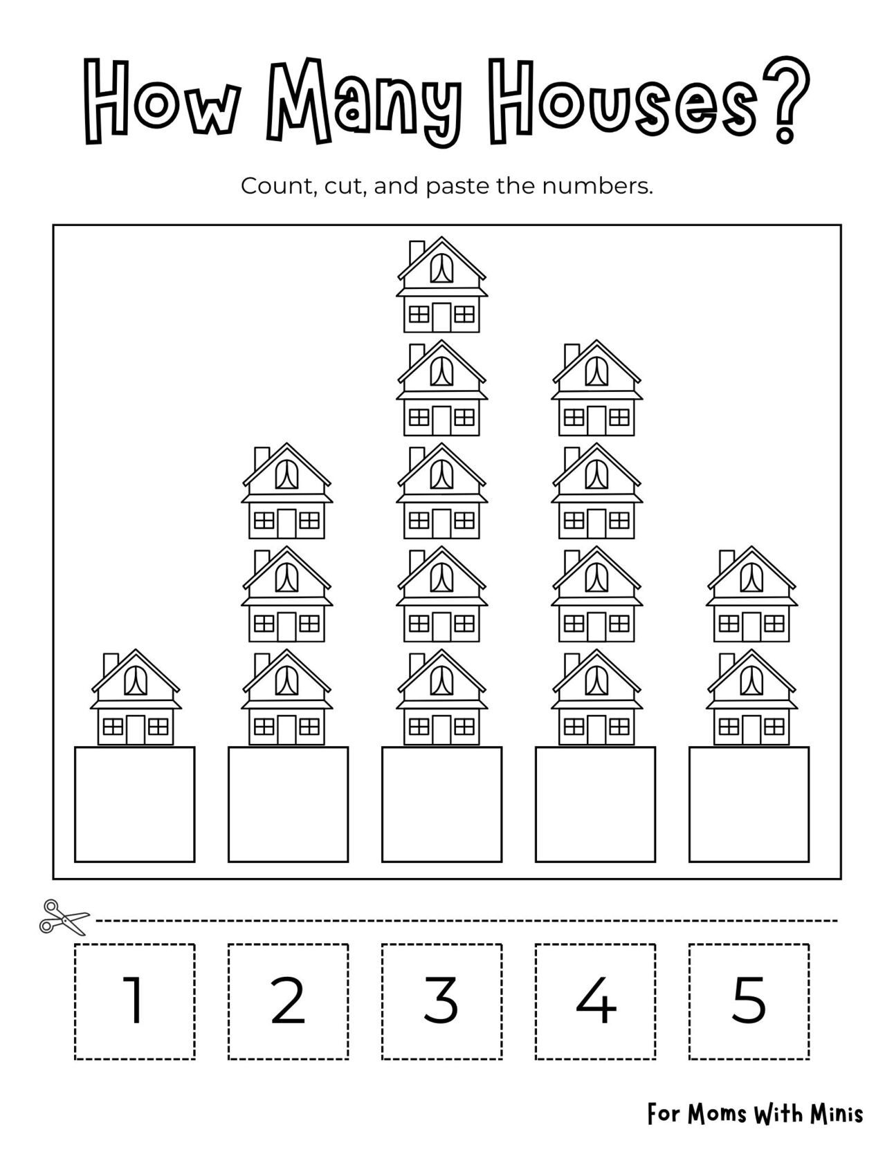 Count How Many Houses Worksheet