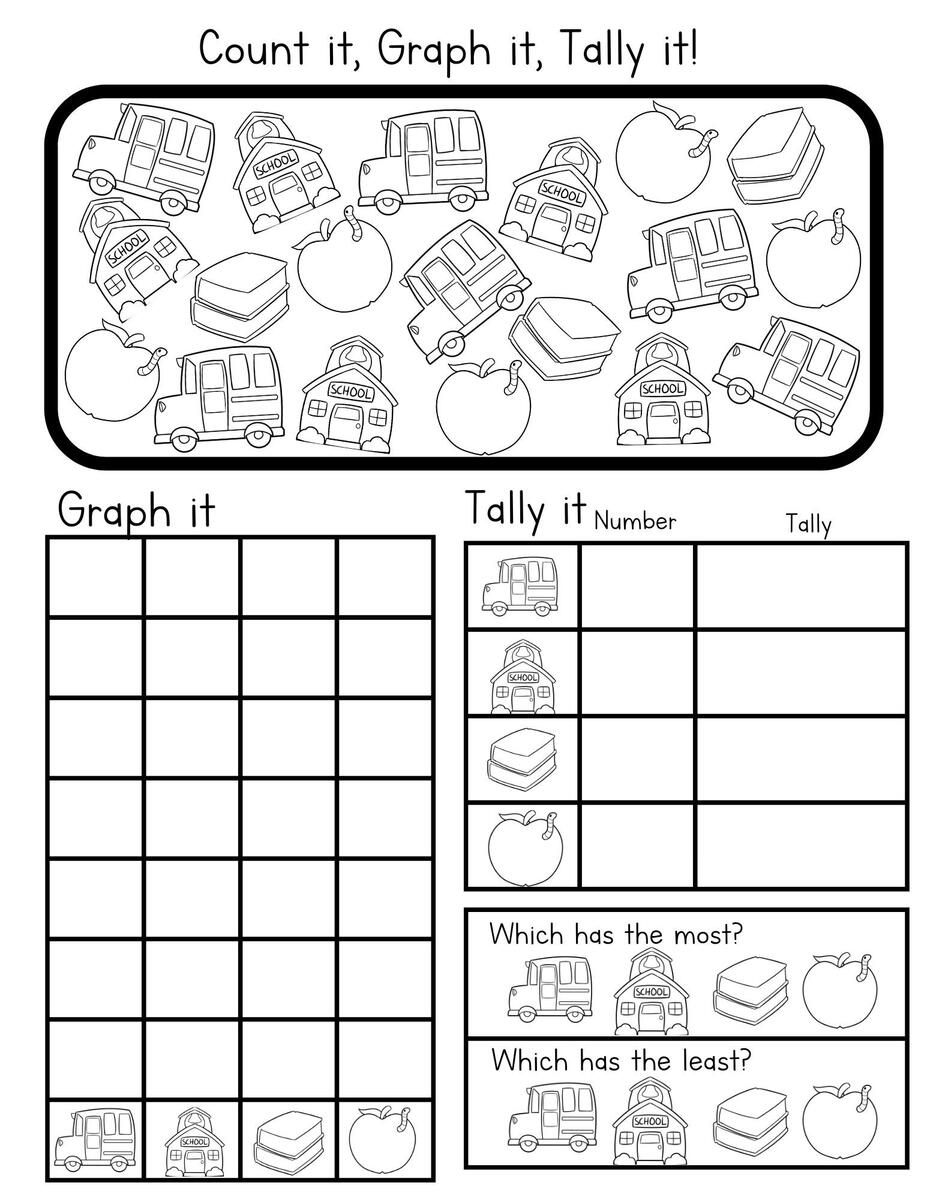 Count It Graph It And Tally It Math Worksheets Preschool Printable Kindergarten Printable Homeschool Curriculum Preschool Curriculum Etsy