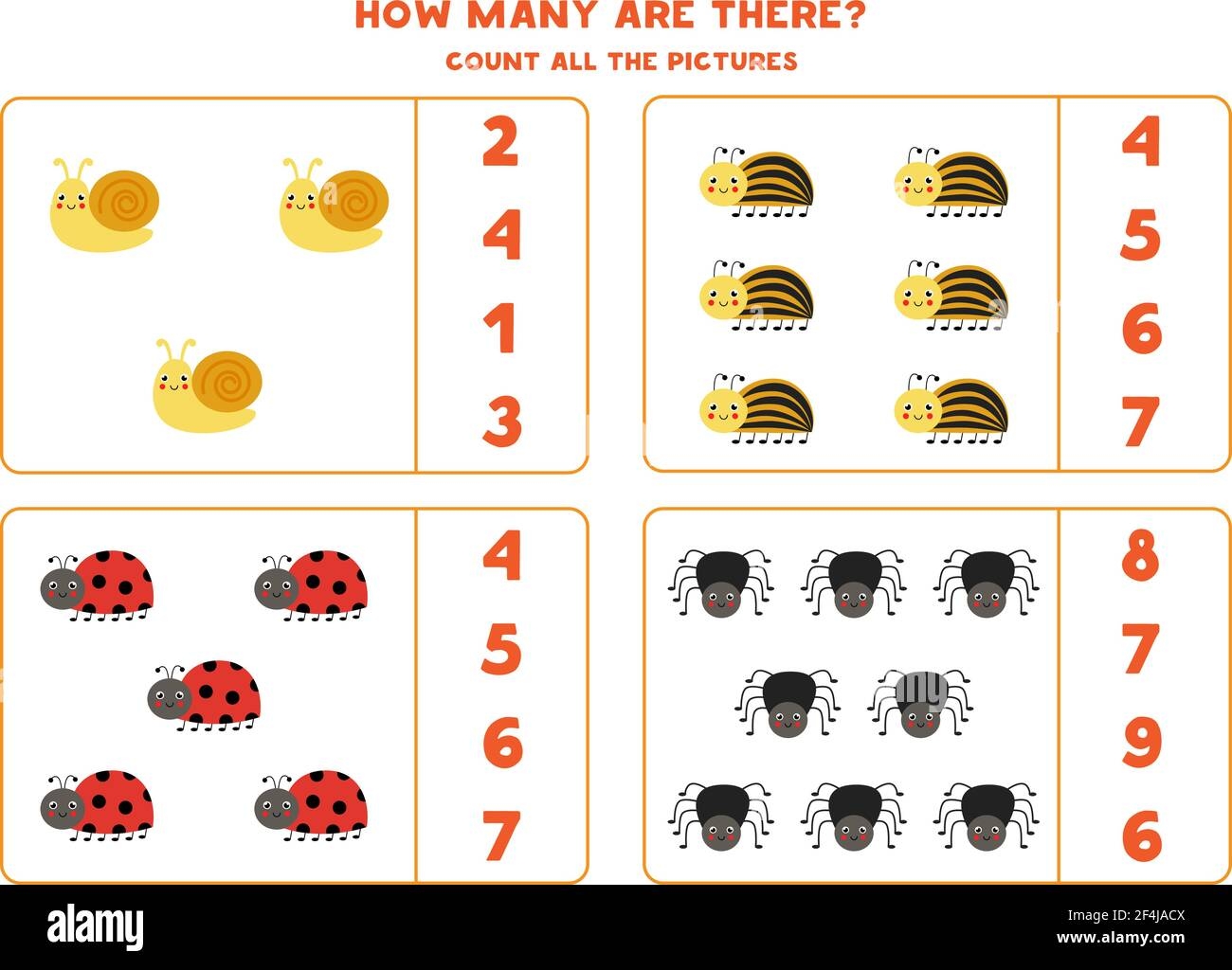 Count Bugs Worksheet Etsy