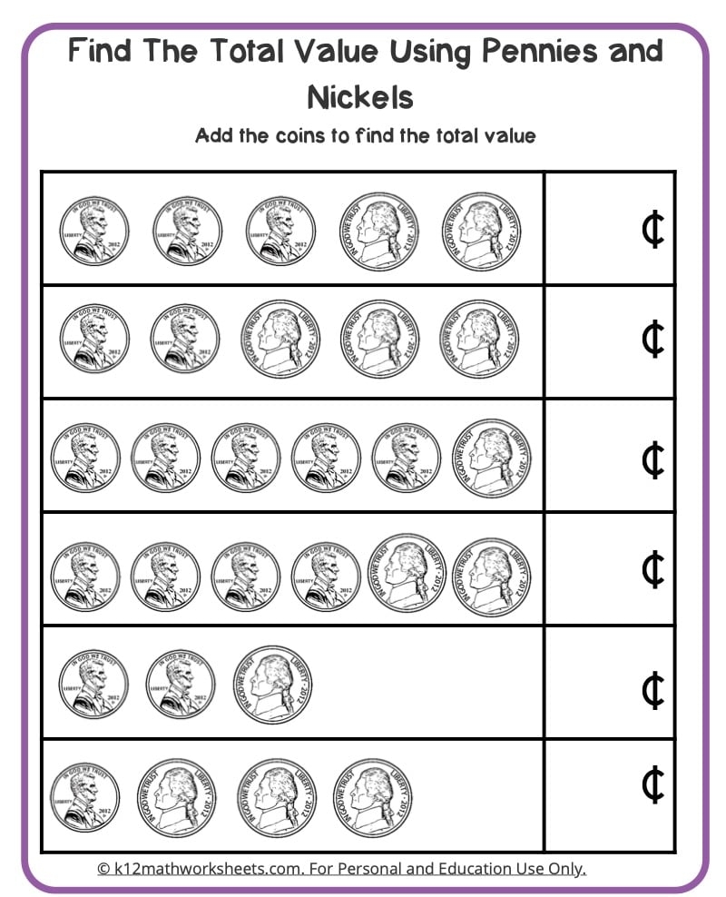 Counting Money Worksheets Kindergarten Money Worksheets 1st Grade