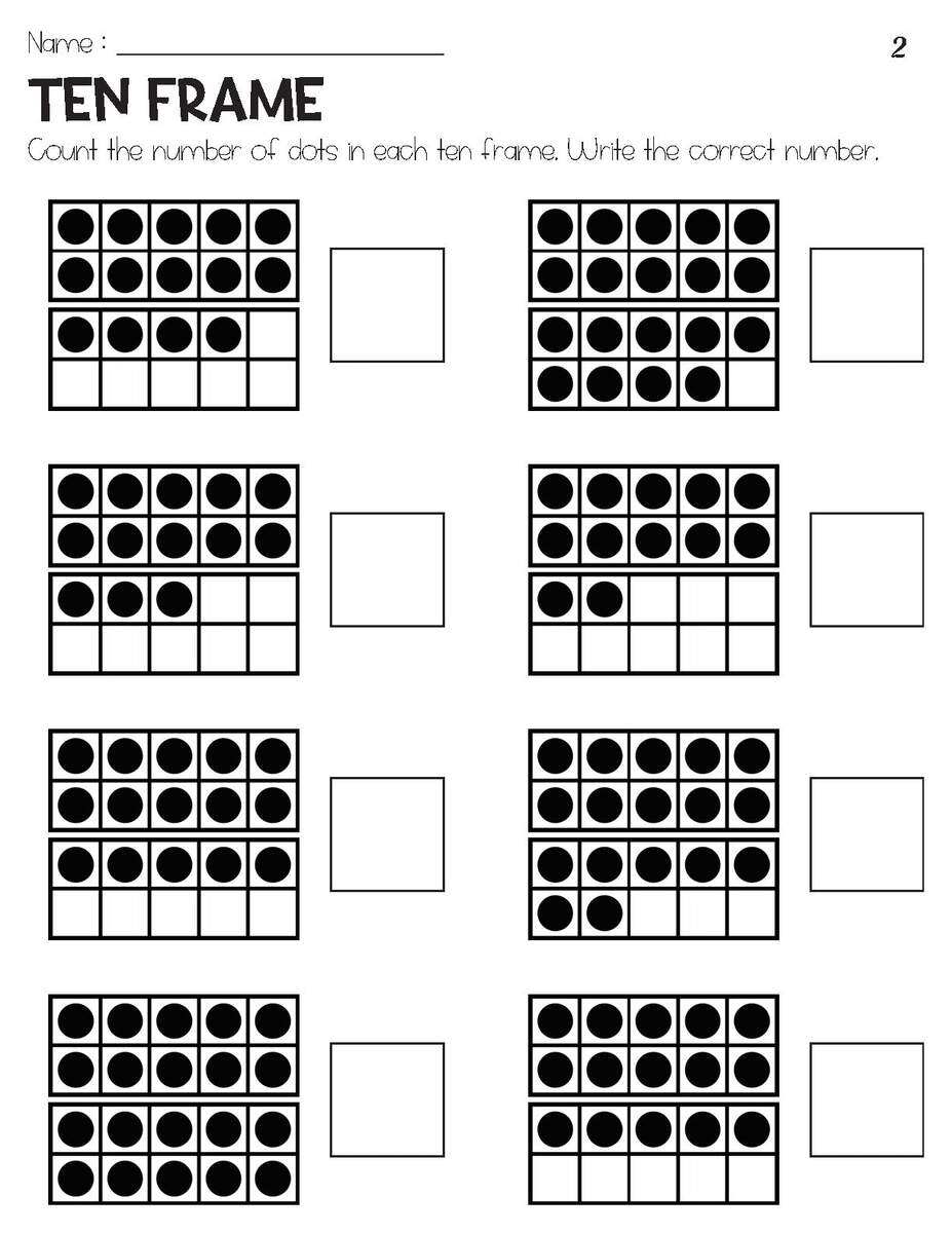 Counting Numbers 11 20 With Ten Frame Objects Worksheets Etsy Canada Number Trace Colour Worksheets 11 20 Top Teacher