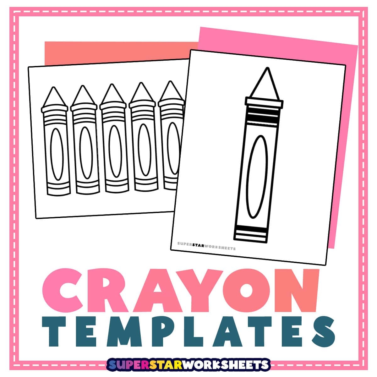 Crayon Template Free Printables Superstar Worksheets Crayon Template Free Printables Superstar Worksheets
