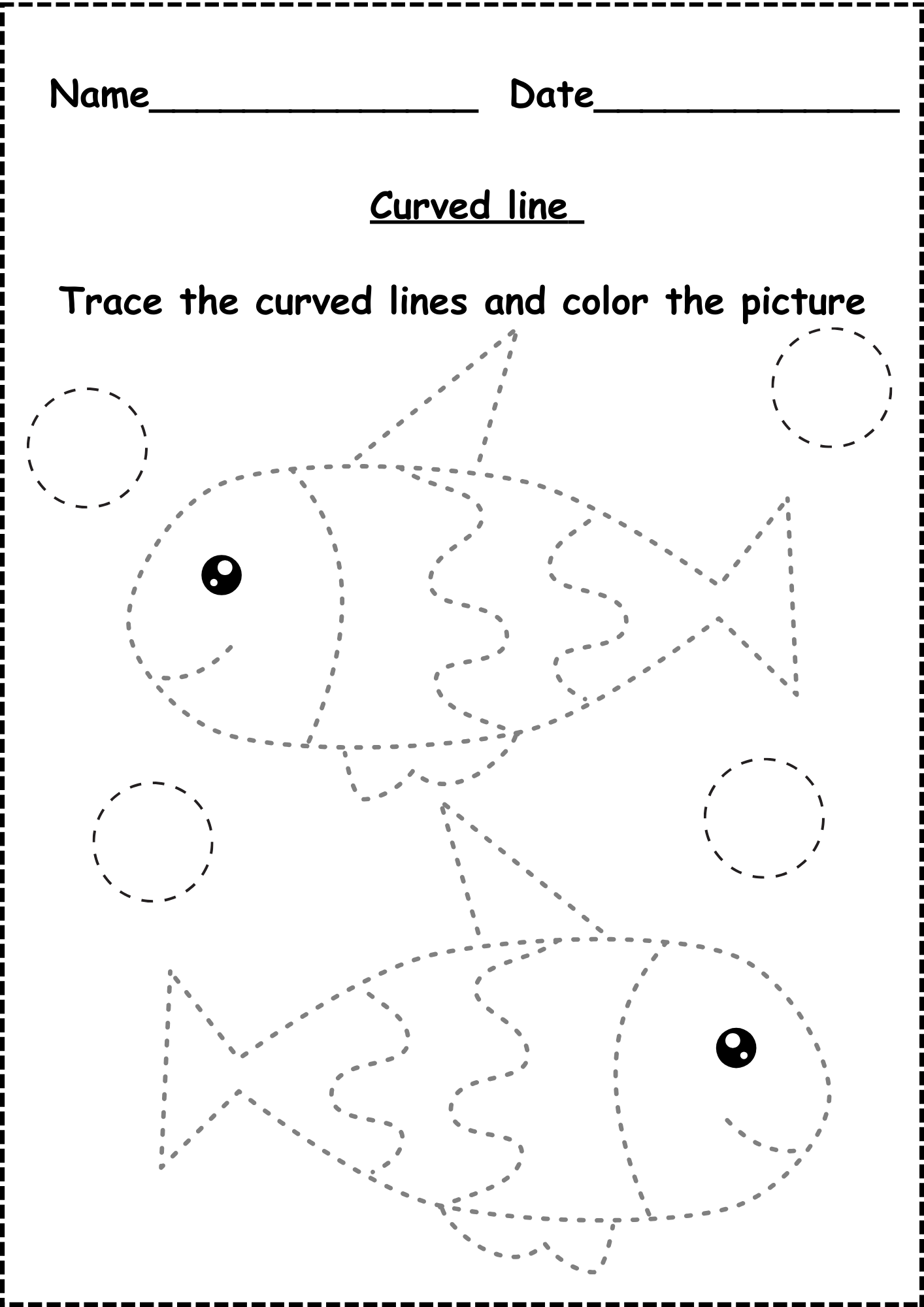 Printable Summer Line Tracing Preschool Fine Motor Skills Tracing Lines Worksheet Etsy