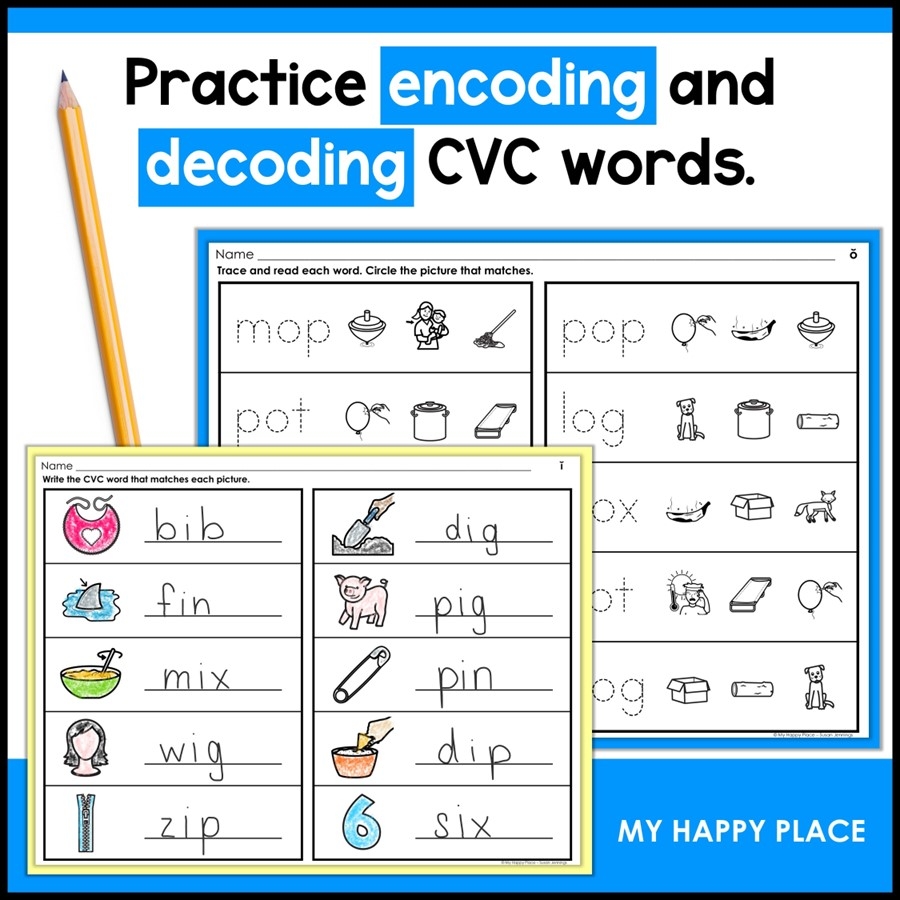 CVC Words Worksheets Kindergarten Phonics Practice CVC Words Worksheets Kindergarten Phonics Practice
