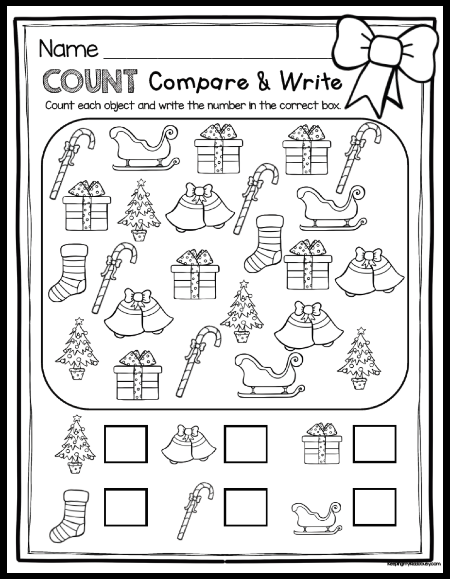 December Morning Seat Work In Kindergarten FREE WEEK Keeping My Kiddo Busy FREE Printable Christmas Worksheets For Preschool