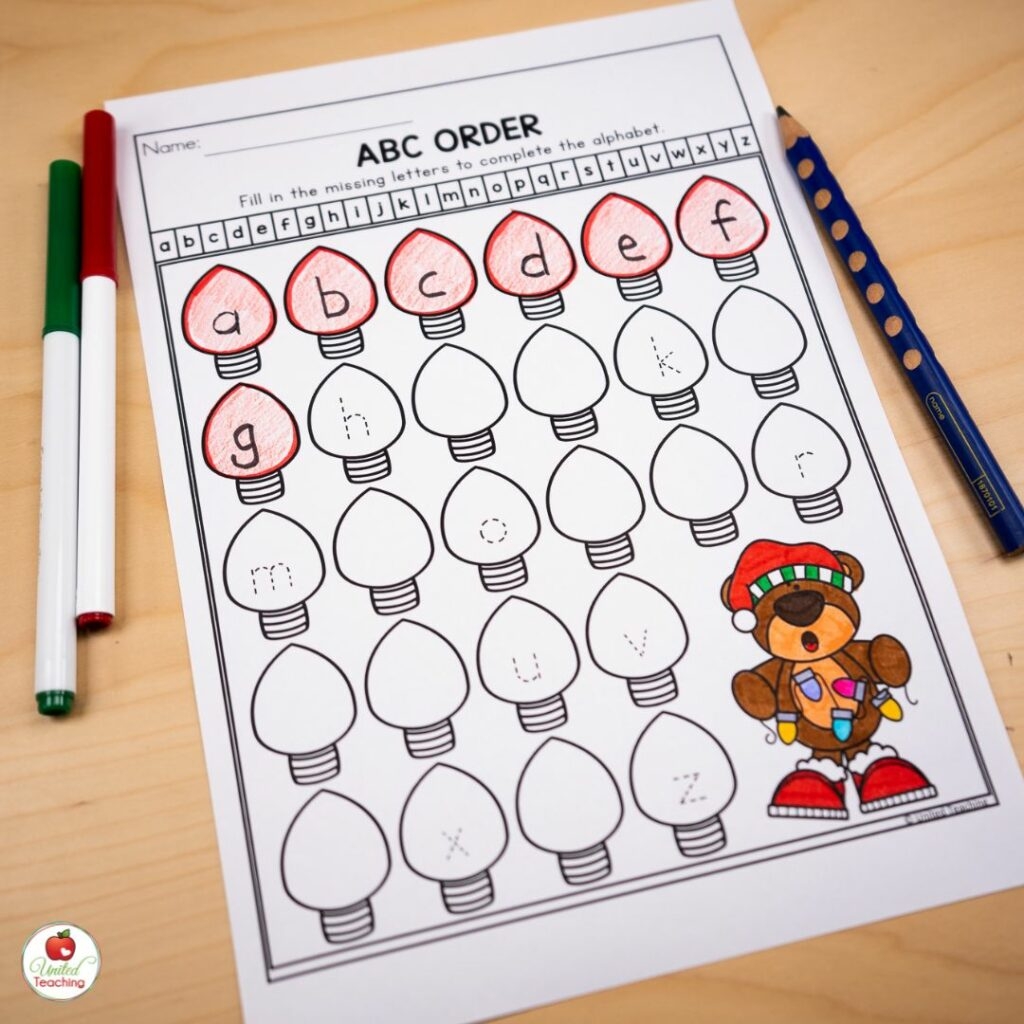 December Worksheets For Kindergarten Fun And Easy To Use Christmas Activities United Teaching