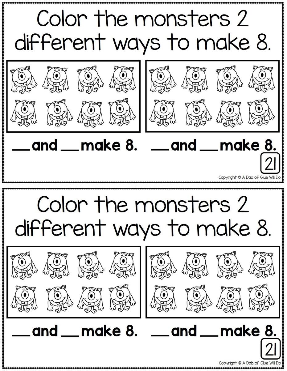 Decomposing Numbers Math Review Journal For Kindergarten A Dab Of Glue Will Do Decomposing Numbers Math Review Journal For Kindergarten A Dab Of Glue Will Do