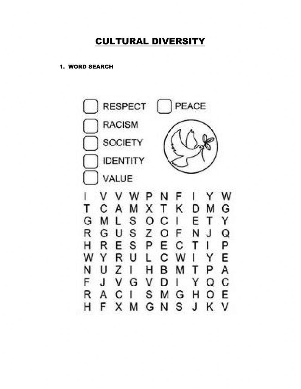 Despite Our Differences Diversity Worksheet For Kids Diversity Worksheets Library