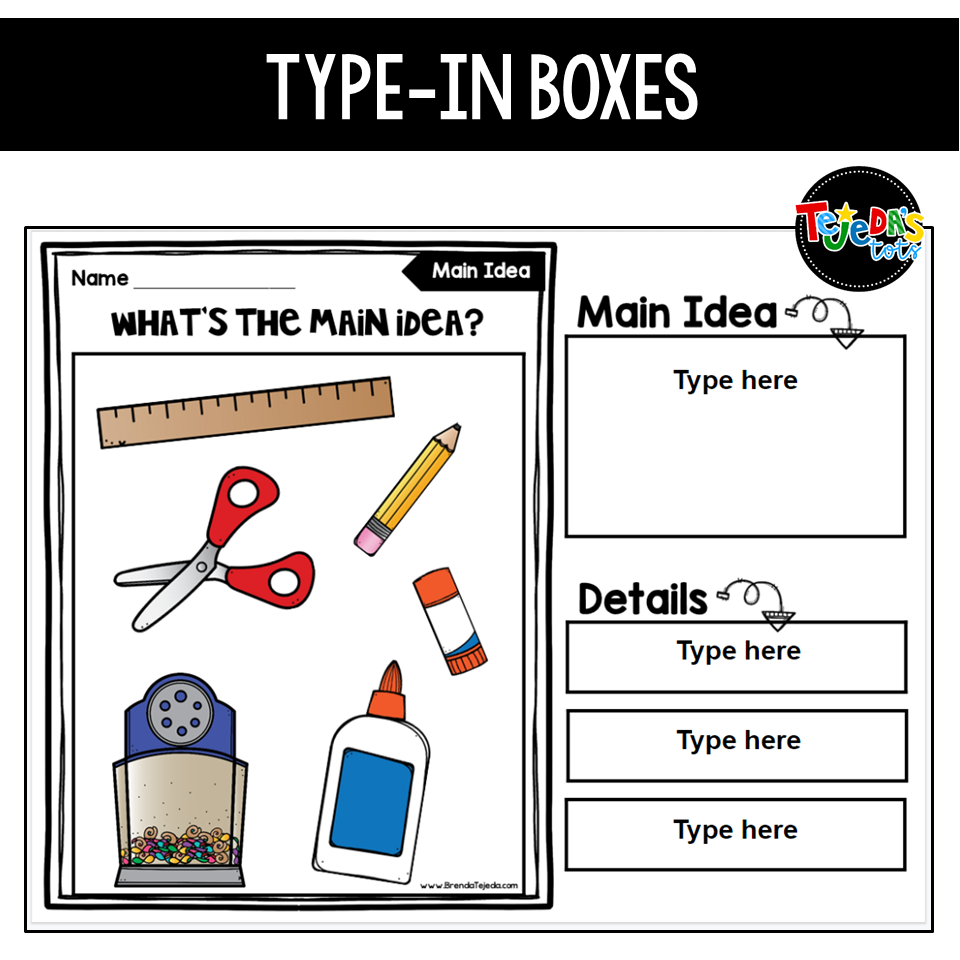 DIGITAL Main Idea And Supporting Details Tejeda S Tots