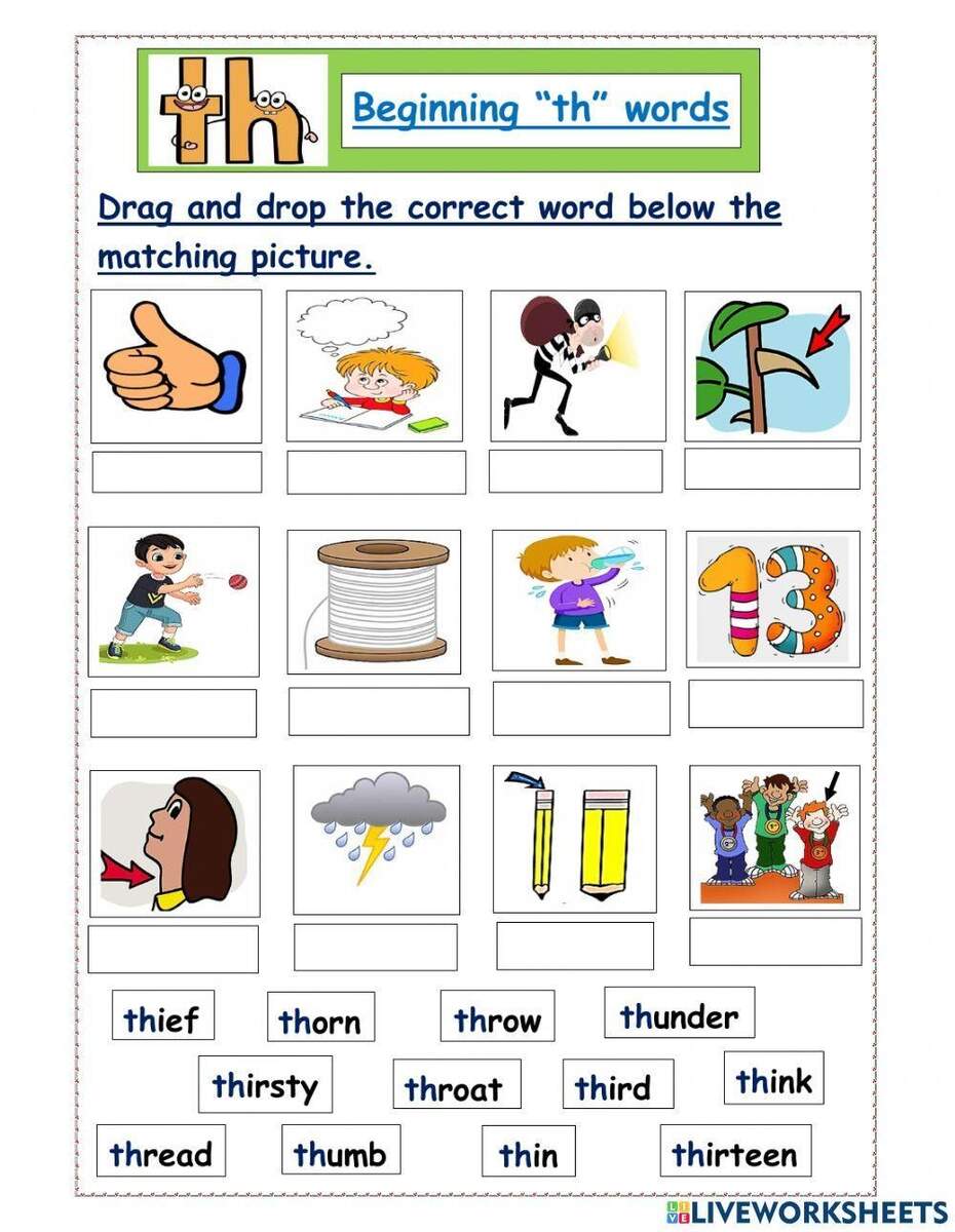 Digraph Th Beginning Sound Words Worksheet Worksheets Library Digraph Th Beginning Sound Words Worksheet Worksheets Library