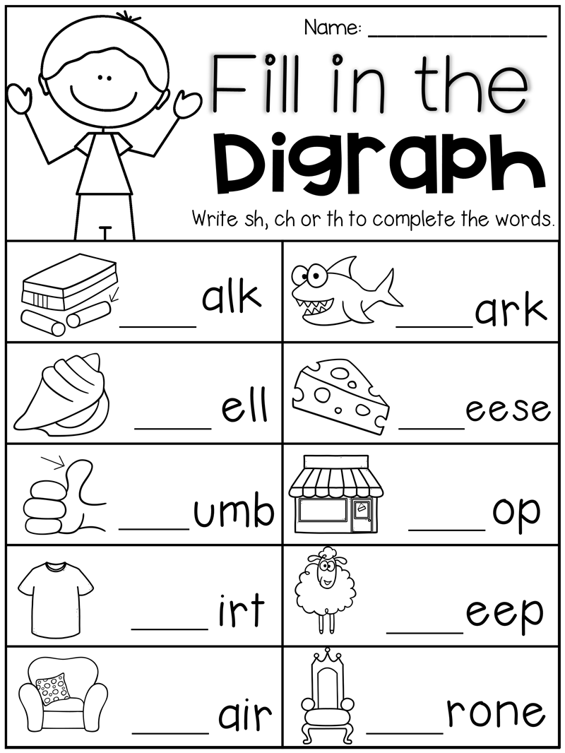 Digraph Sounds Sort Cut Paste
