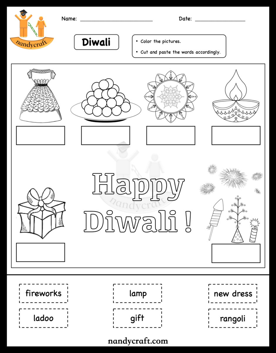 Diwali Cut And Paste NandyCraft