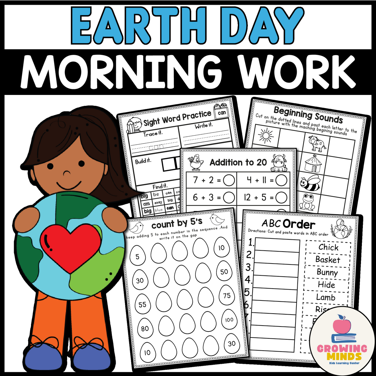 Earth Day Morning Work Activities Worksheets Kindergarten Math Literacy Made By Teachers