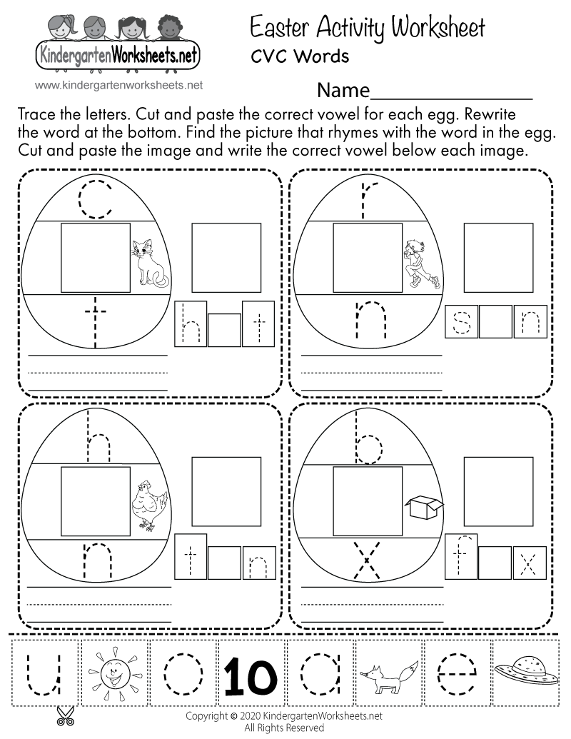 Easter CVC Words Activity Worksheet Free Printable Digital PDF Easter CVC Words Activity Worksheet Free Printable Digital PDF