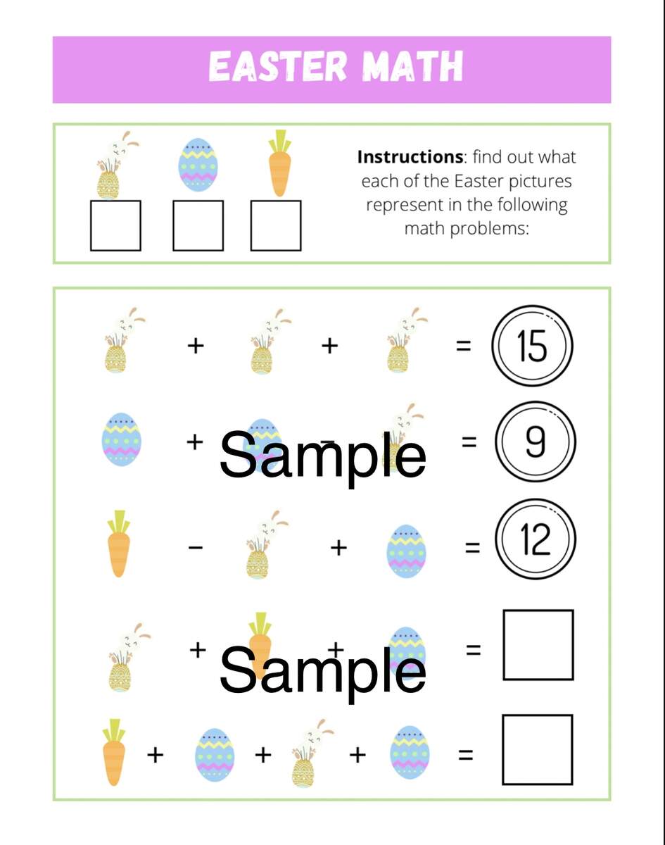 Easter Math Worksheet Classful Easter Math Worksheet Classful