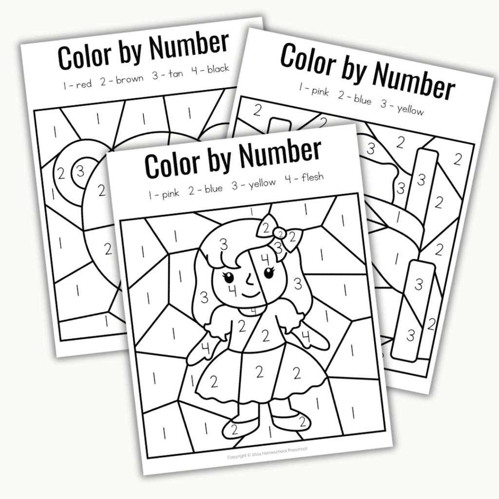 Easy Color By Number Goldilocks And The Three Bears Goldilocks And The Three Bears Cut And Stick Size Match By Let S Teach ABC123