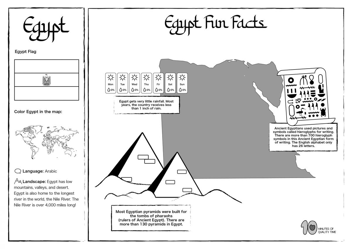 Egypt Free Lesson Plan And Worksheets 10 Minutes Of Quality Time FREE Ancient Egypt Printable Reader For Kids