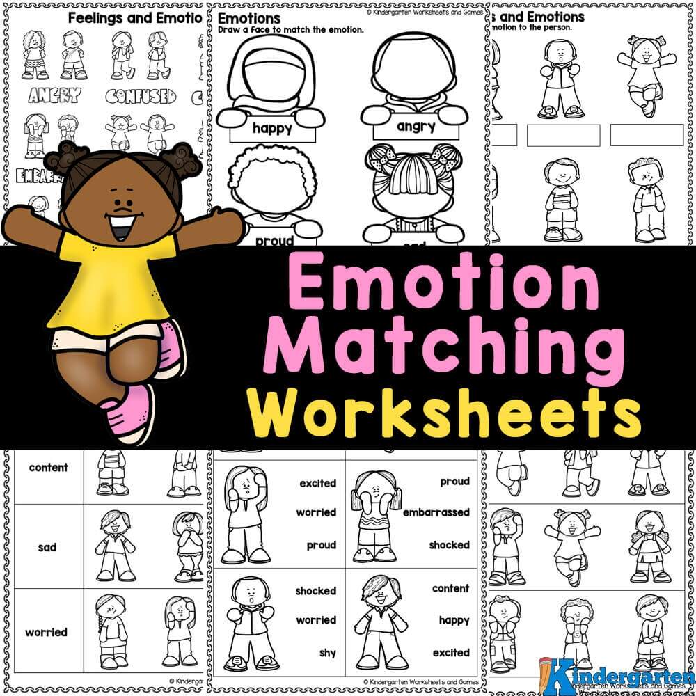 Emotions Worksheets For Kindergarten Matching Feelings Activities Feelings Worksheet Silly Faces To Express Emotions