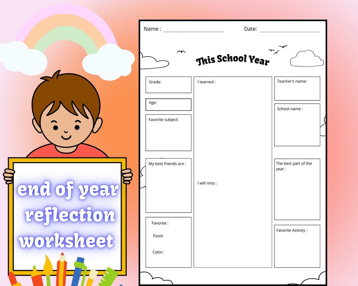 End Of Year Reflection Worksheet Made By Teachers End Of Year Reflection Worksheet Made By Teachers
