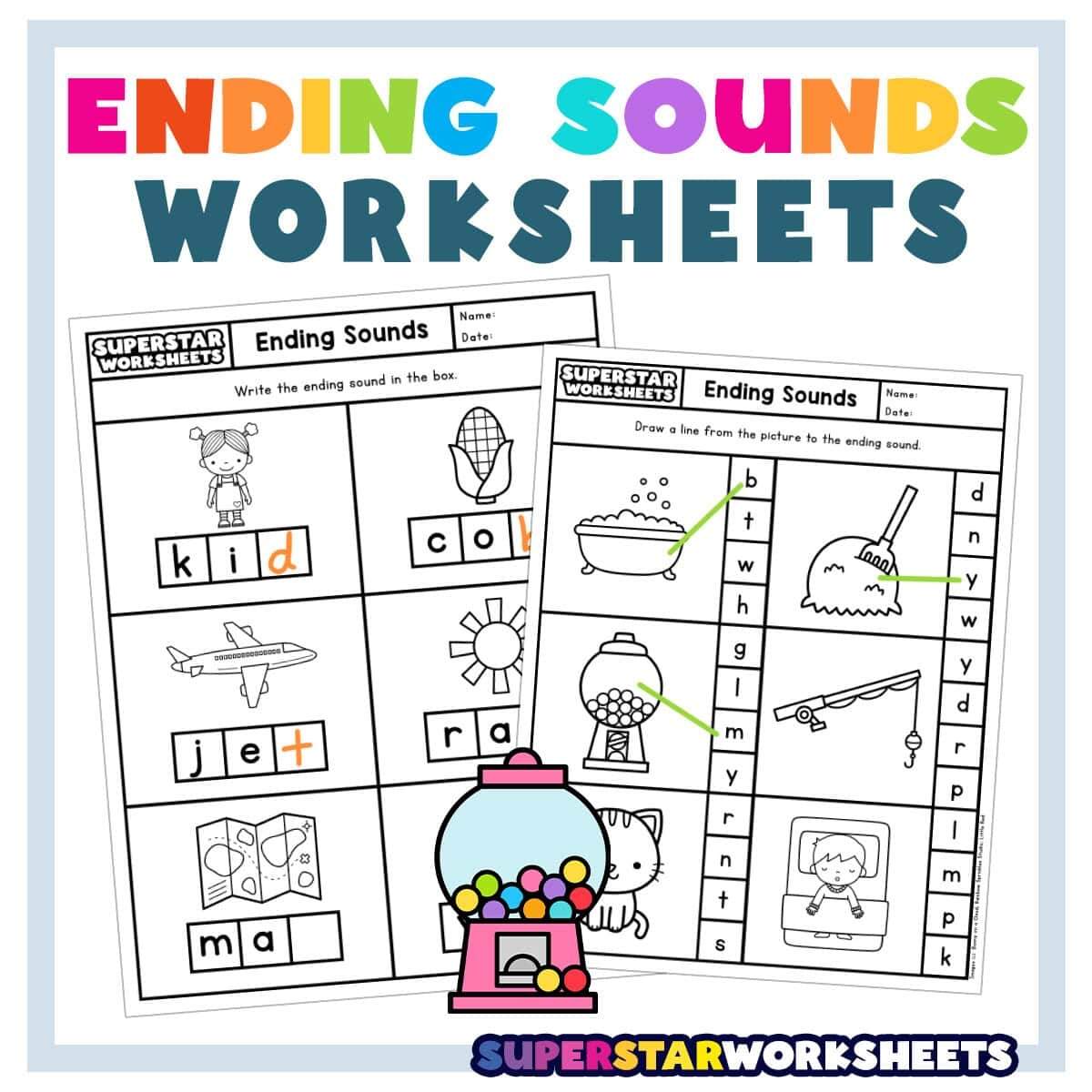 Reading Comprehension Worksheets Ending Sound Worksheet 1 Worksheets Library