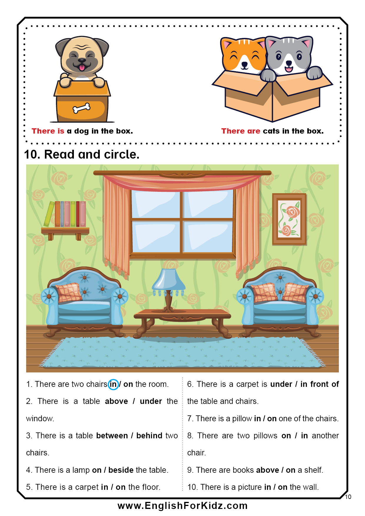 English For Kids Step By Step Prepositions Worksheets